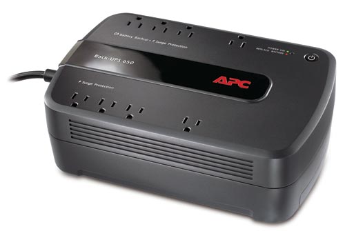 APC Back-UPS, 390 Watts / 650 VA, Input 120V / Output 120V , Interface Port USB